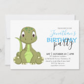 完全恐竜をテーマにした誕生日招待状! 案内状 (正面)