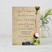 完全熟年のワイン愛好家の誕生日パーティー 招待状 (スタンド正面)