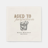 完全熟年ホワイトウイスキー誕生日パーティー スタンダードカクテルナプキン (正面)