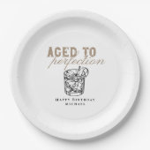 完全熟年ホワイトウイスキー誕生日パーティー ペーパープレート (正面)