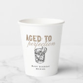 完全熟年ホワイトウイスキー誕生日パーティー 紙コップ (正面)