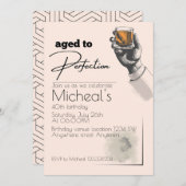 完全熟年メンズバースデーパーティー招待状 招待状 (正面/裏面)