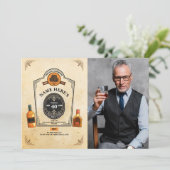 完全熟成のウイスキー誕生日フォトメンズ 招待状 (スタンド正面)