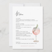 完全熟成のワインカクテルテーマブライダルメニュー (正面)