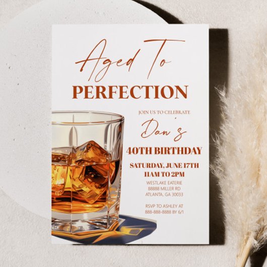完全熟成ウィスキーグラス誕生日パーティー 招待状