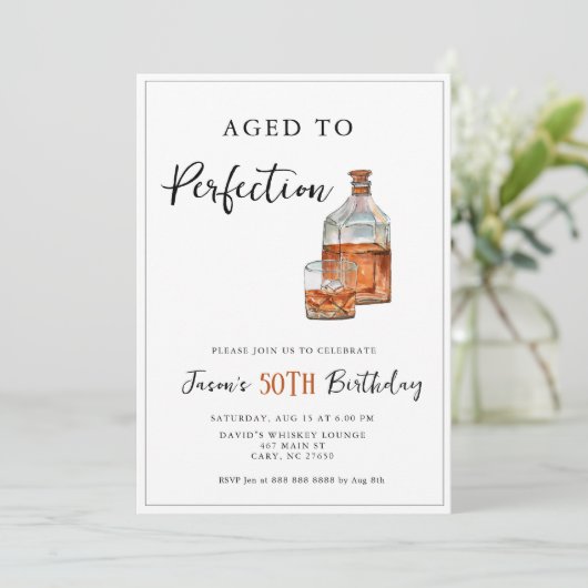 完全熟成ウイスキーボトル誕生日パーティー 招待状 (スタンド正面)