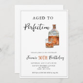 完全熟成ウイスキーボトル誕生日パーティー 招待状 (正面/裏面)