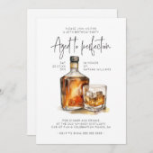 完全熟成ウイスキー男性誕生日 招待状 (正面/裏面)