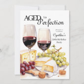 完全熟成エレガントワイン50誕生日 招待状 (正面)