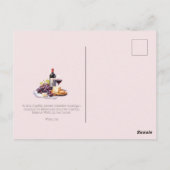 完全熟成カスタマイズ可能なワイン誕生日 ポストカード (裏面)