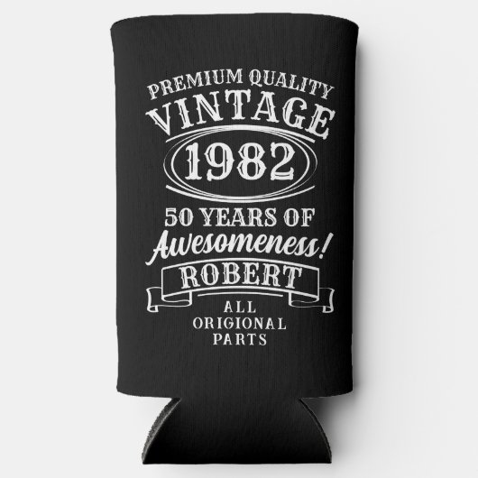 完全熟成カスタムヴィンテージ誕生日 スリム缶クーラー (正面)