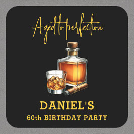 完全熟成シガーウイスキー60誕生日 スクエアペーパーコースター
