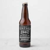 完全熟成パーソナライズされたヴィンテージ誕生日 ビールラベル (正面)