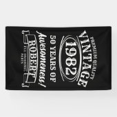 完全熟成パーソナライズされたヴィンテージ誕生日 横断幕 (横)