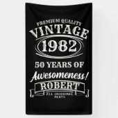 完全熟成パーソナライズされたヴィンテージ誕生日 横断幕 (縦)