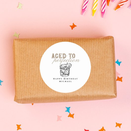 完全熟成ホワイトウイスキーヴィンテージ誕生日 ラウンドシール