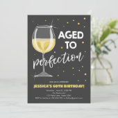 完全熟成ホワイトワインサプライズ誕生日 招待状 (スタンド正面)