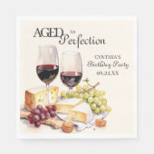 完全熟成ワインとチーズ誕生日 スタンダードランチョンナプキン (正面)