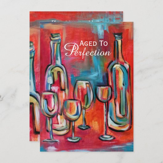 完全熟成ワインの誕生日パーティー 招待状 (正面/裏面)