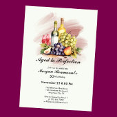 完全熟成ワインをテーマにした50歳の誕生日パーティー 招待状