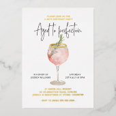 完全熟成ワインテーマ実在金ゴールド 箔招待状 (正面)