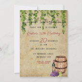 完全熟成ワイン愛好家の誕生日パーティーの招待 招待状 (正面)