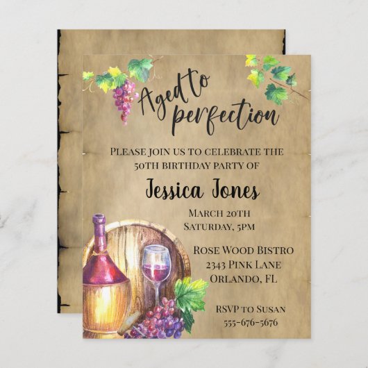 完全熟成ワイン愛好家誕生日予算 (正面/裏面)