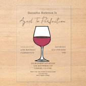 完全熟成ワイン40歳の招待状 アクリル招待状 (正面)