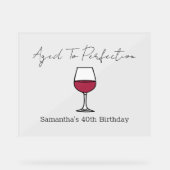 完全熟成ワイン40歳の誕生日 アクリルサイン (正面)