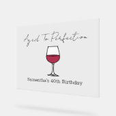 完全熟成ワイン40歳の誕生日 アクリルサイン (傾斜)