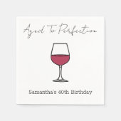 完全熟成ワイン40歳の誕生日 スタンダードカクテルナプキン (正面)