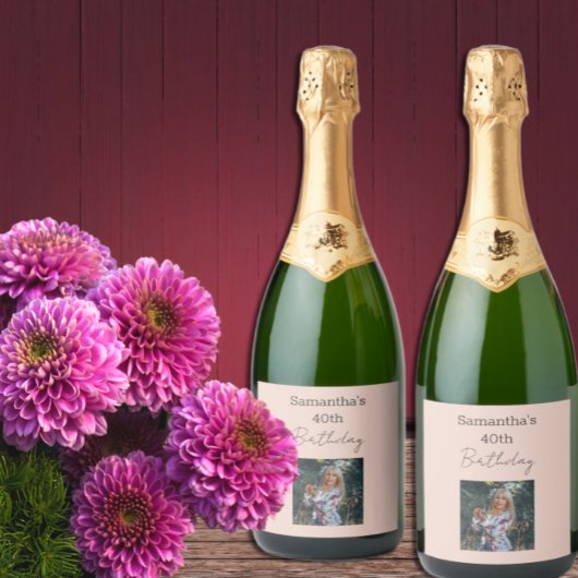 完全熟成ワイン40歳の誕生日 スパークリングワインラベル