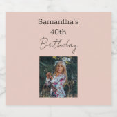 完全熟成ワイン40歳の誕生日 スパークリングワインラベル (シングルラベル)