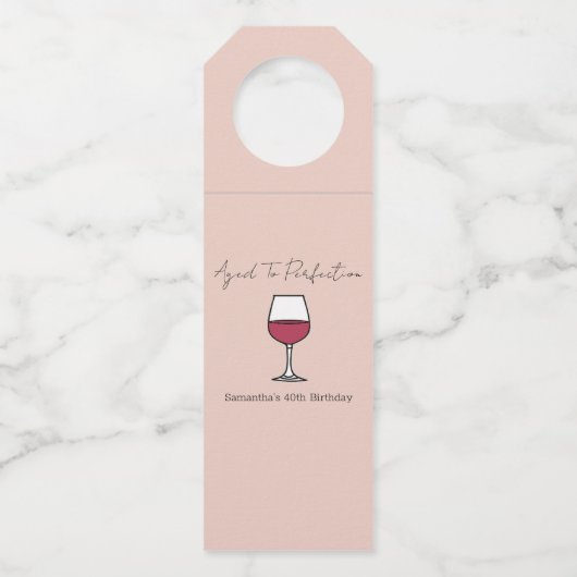 完全熟成ワイン40歳の誕生日 ボトルネックタグ (正面)