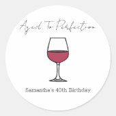 完全熟成ワイン40歳の誕生日 ラウンドシール (正面)