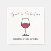 完全熟成ワイン50誕生日 スタンダードカクテルナプキン (正面)