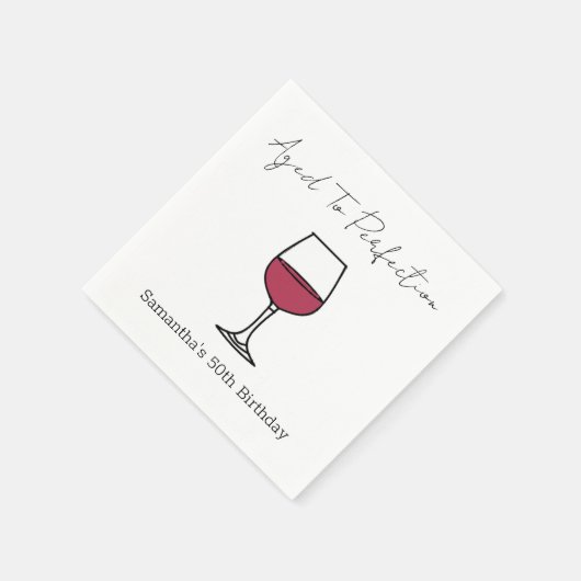 完全熟成ワイン50誕生日 スタンダードカクテルナプキン (角)
