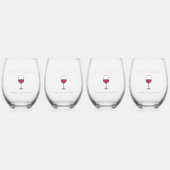 完全熟成ワイン50誕生日 ステムなしワイングラス (正面)