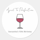 完全熟成ワイン50誕生日 ラウンドシール (正面)