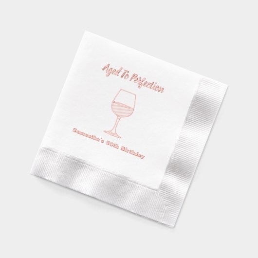 完全熟成ワイン50誕生日 箔ナプキン (左)