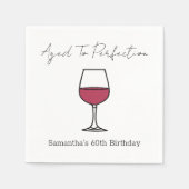 完全熟成ワイン60誕生日 スタンダードカクテルナプキン (正面)