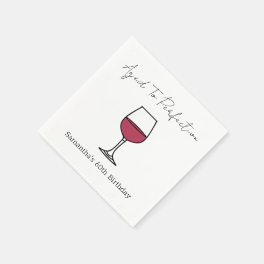 完全熟成ワイン60誕生日 スタンダードカクテルナプキン (角)