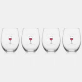 完全熟成ワイン60誕生日 ステムなしワイングラス (正面)