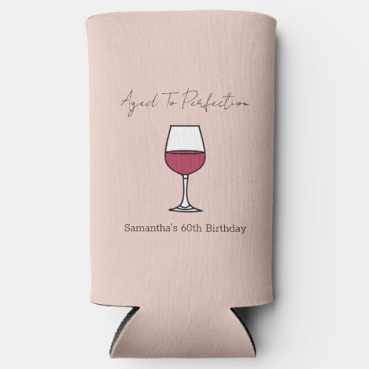 完全熟成ワイン60誕生日 スリム缶クーラー (正面)