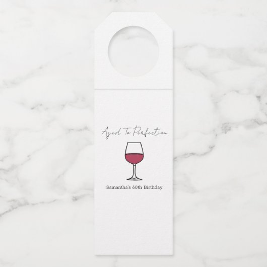 完全熟成ワイン60誕生日 ボトルネックタグ (正面)