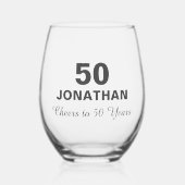 完全熟成誕生日ワイングラス ステムなしワイングラス (正面)