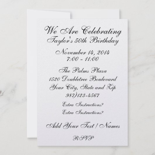 完全熟成誕生日/その他の招待状 招待状 (裏面)