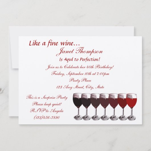 完全熟成/誕生日招待状 招待状 (正面)