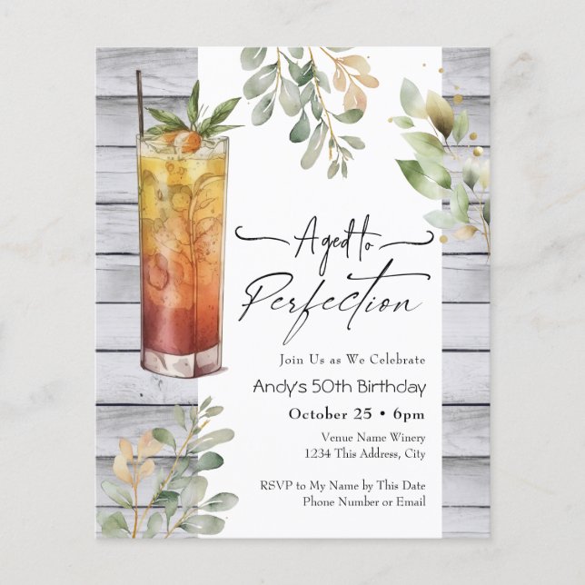 完全版フローラ50番目の誕生日招待状 (正面)