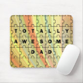 完全素晴らしパパパズル黄/茶 マウスパッド (マウス)